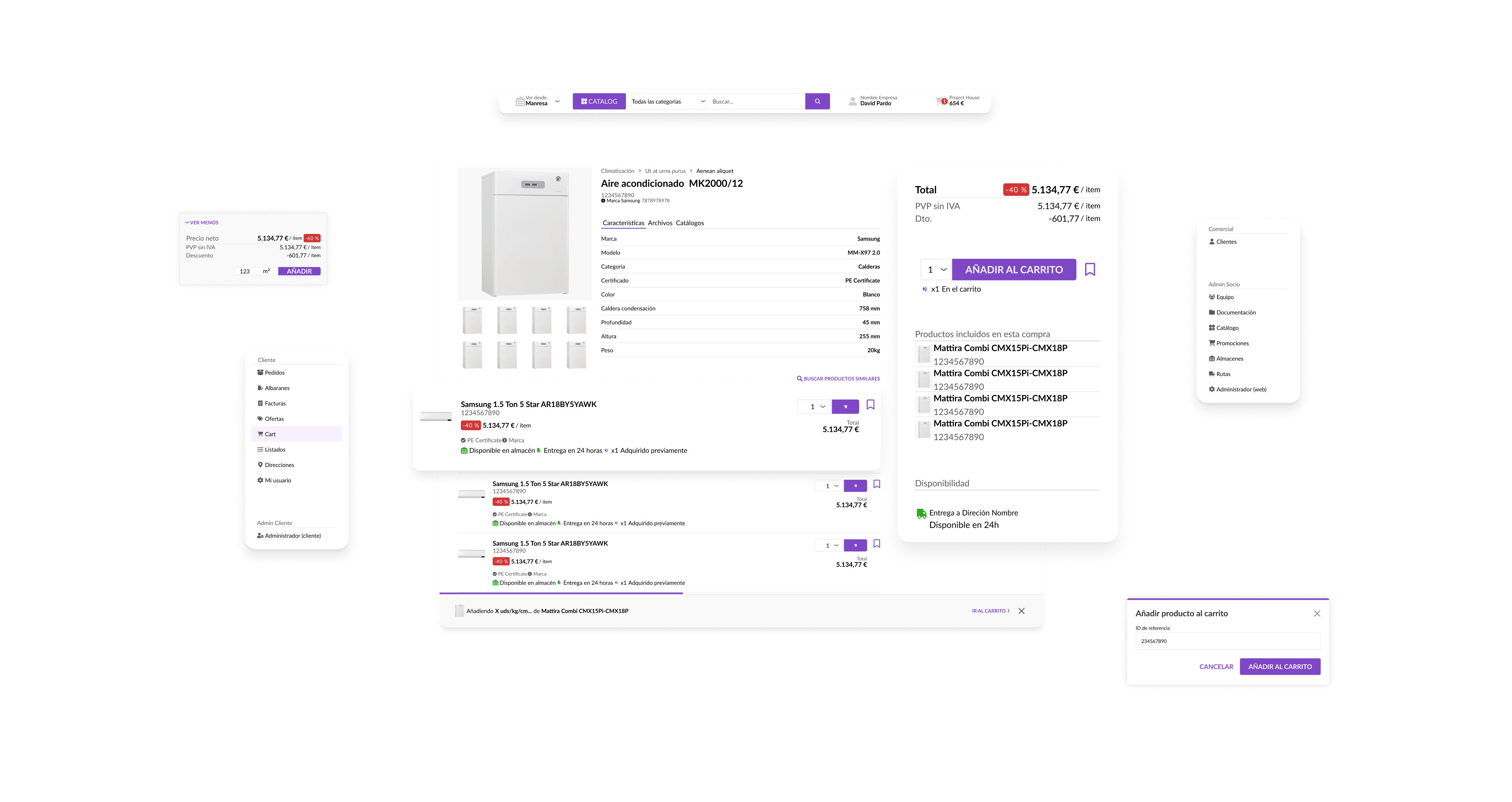 9Grup B2B eCommerce product page interface